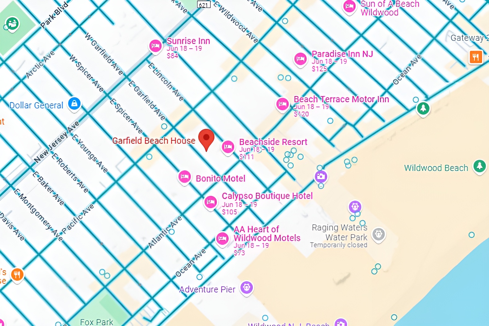 places to stay in Wildwood within 2 blocks of the beach