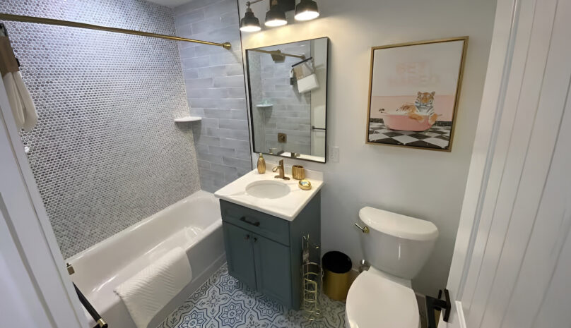 Bathroom of Condo Vacation Rental in Wildwood, NJ